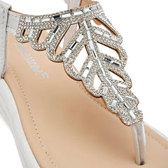 Sandalia pata de gallo para Mujer marca Moramora Plata cod. 147609