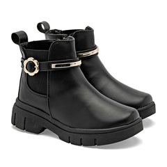 BotÍn para Niña marca Moramora Negro cod. 147679