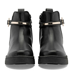 BotÍn para Niña marca Moramora Negro cod. 147679
