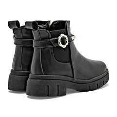 BotÍn para Niña marca Moramora Negro cod. 147679