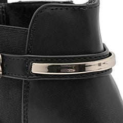 BotÍn para Niña marca Moramora Negro cod. 147679