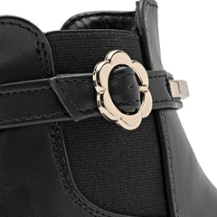 BotÍn para Niña marca Moramora Negro cod. 147679