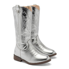 Bota vaquera para Niña marca Mora west Plata cod. 148304