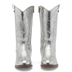 Bota vaquera para Niña marca Mora west Plata cod. 148304