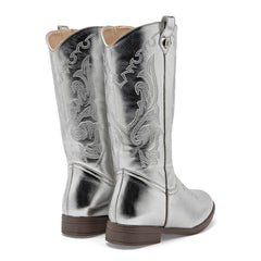Bota vaquera para Niña marca Mora west Plata cod. 148304