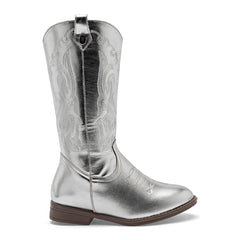 Bota vaquera para Niña marca Mora west Plata cod. 148304
