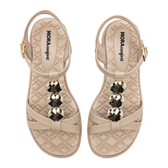 Sandalia para Mujer marca Mora Confort Beige cod. 148751