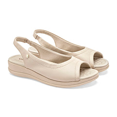Sandalia slingback para Mujer marca Mora Confort Beige cod. 148754