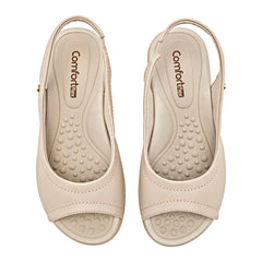 Sandalia slingback para Mujer marca Mora Confort Beige cod. 148754