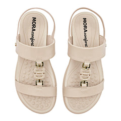 Sandalia para Mujer marca Mora Confort Beige cod. 148762
