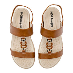 Sandalia para Mujer marca Mora Confort Beige cod. 148763