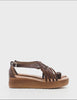 Sandalia de piel café para mujer cod-132503